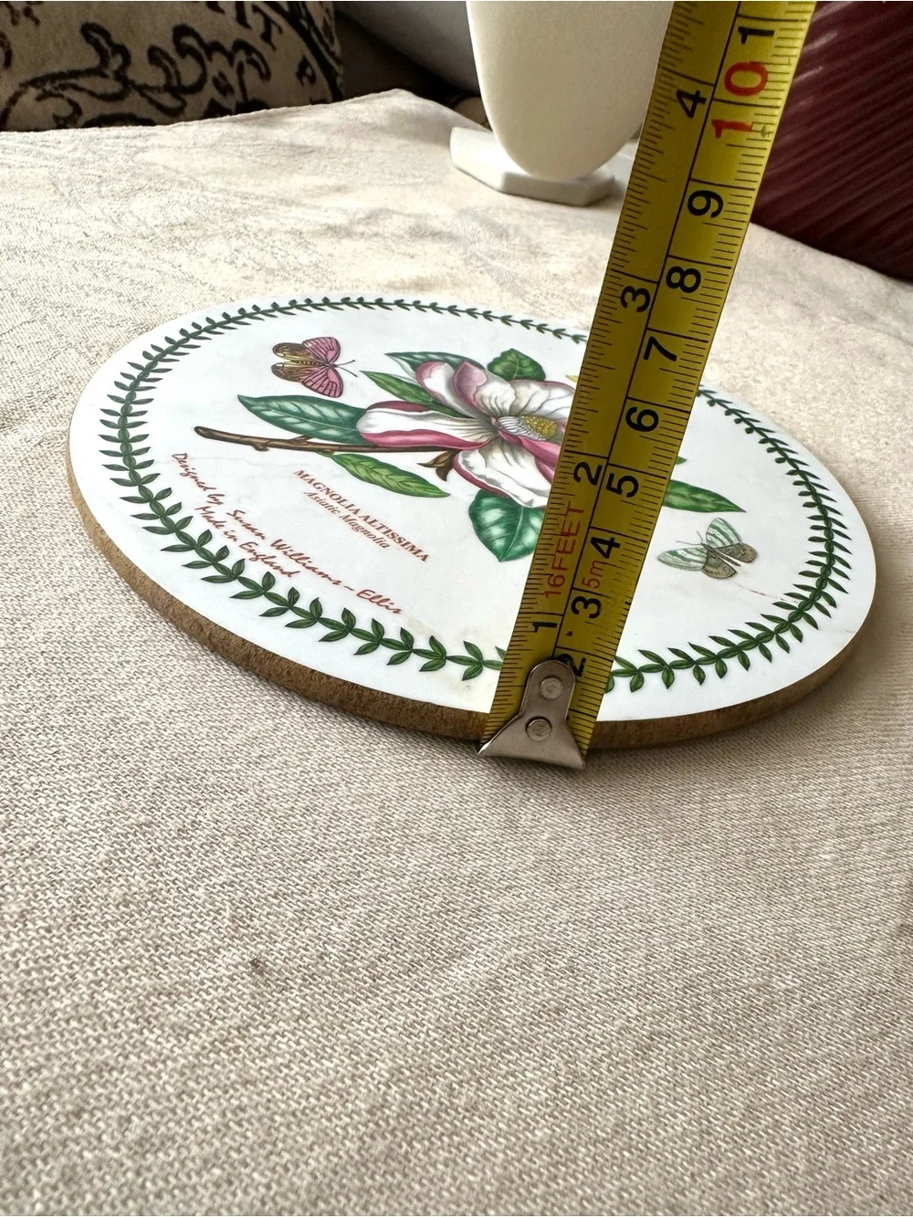 Portmeirion Botanic Garden Magnolia Round Trivet Table Mat England
